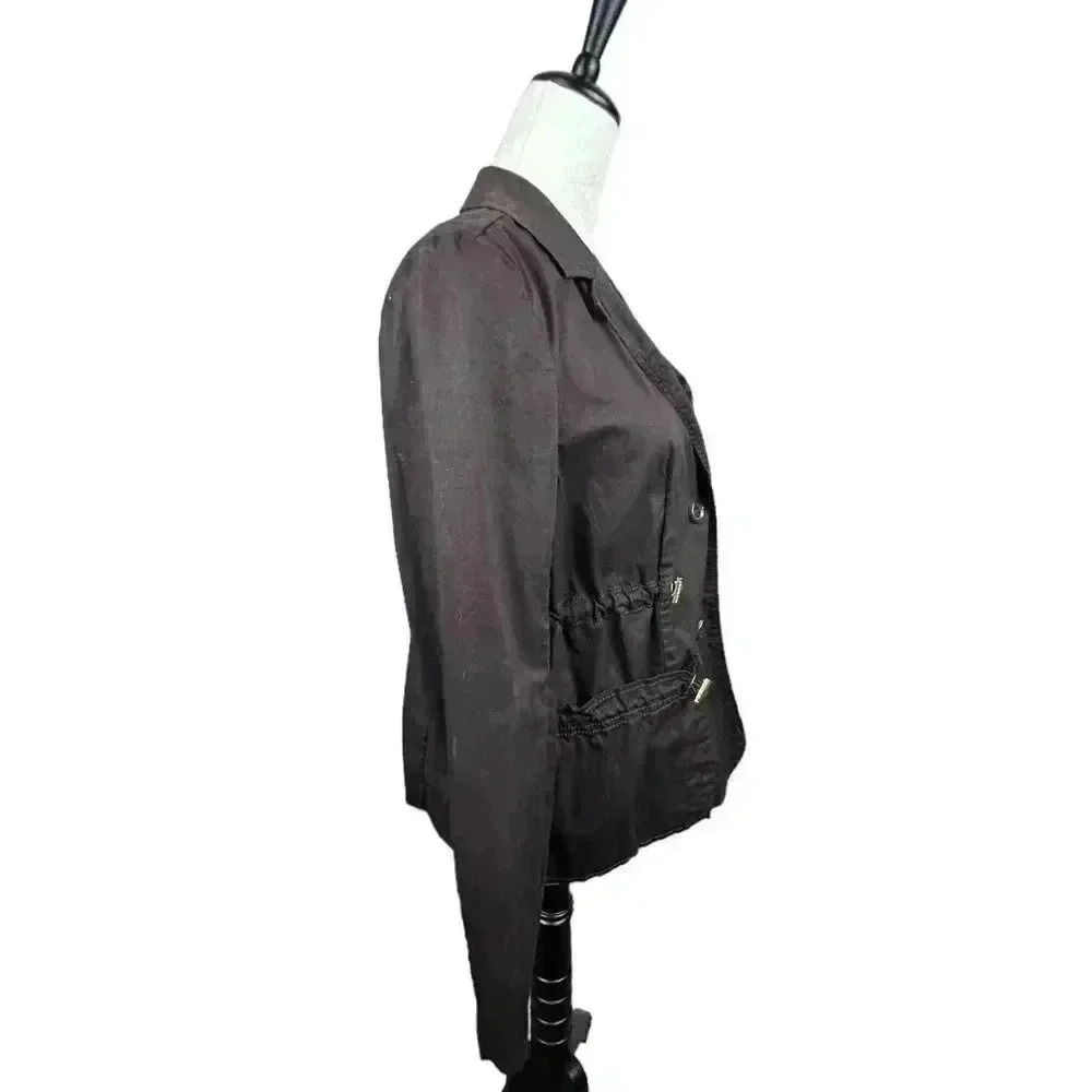 Michael Kors chocolate brown jacket with toggles size 12 petite - Picture 6 of 11